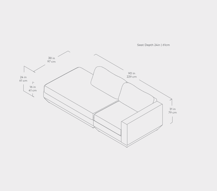 Podium Modular 2PC Lounge Lounge Sofa Gus*     Four Hands, Mid Century Modern Furniture, Old Bones Furniture Company, Old Bones Co, Modern Mid Century, Designer Furniture, https://www.oldbonesco.com/