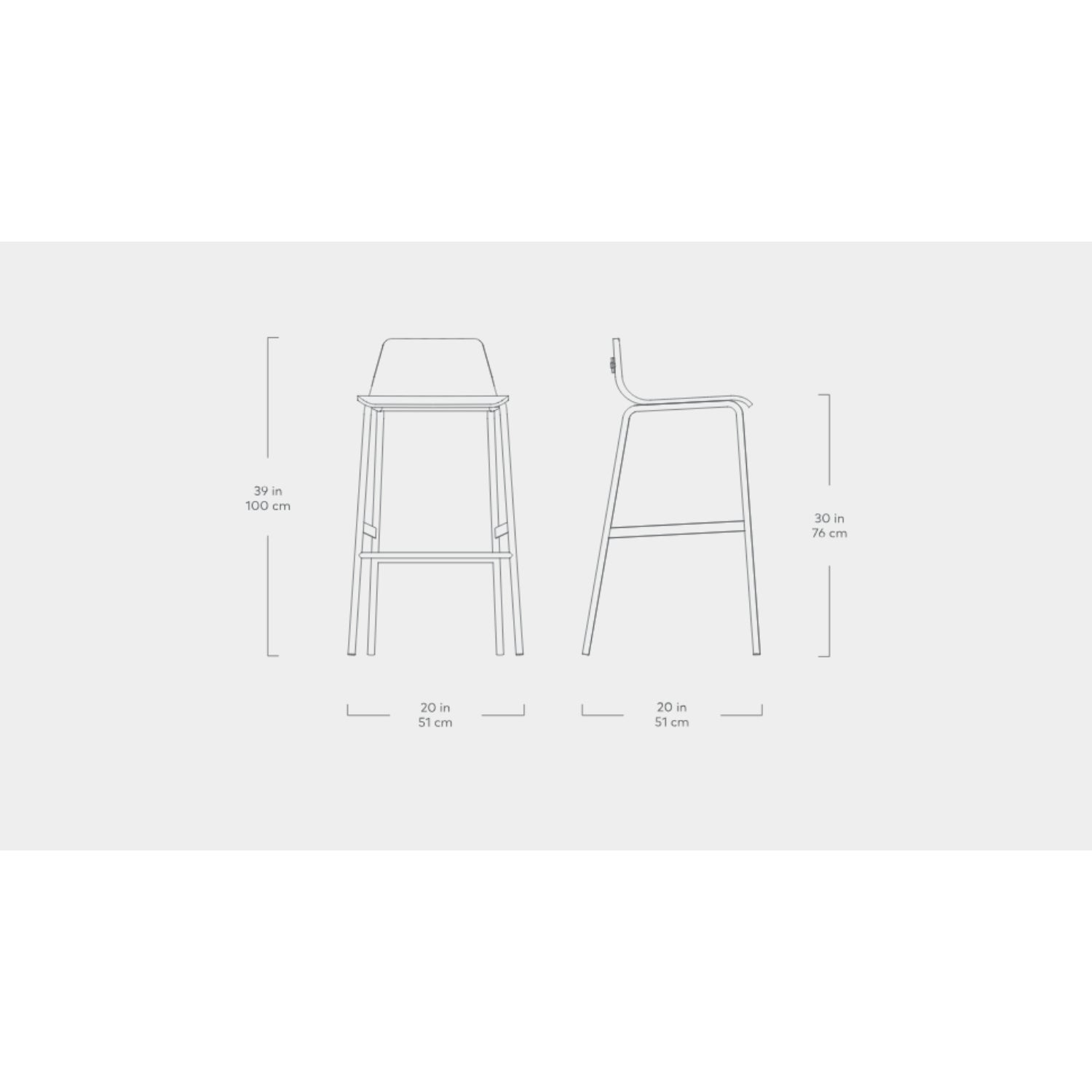 Lecture Bar Stool Upholstered