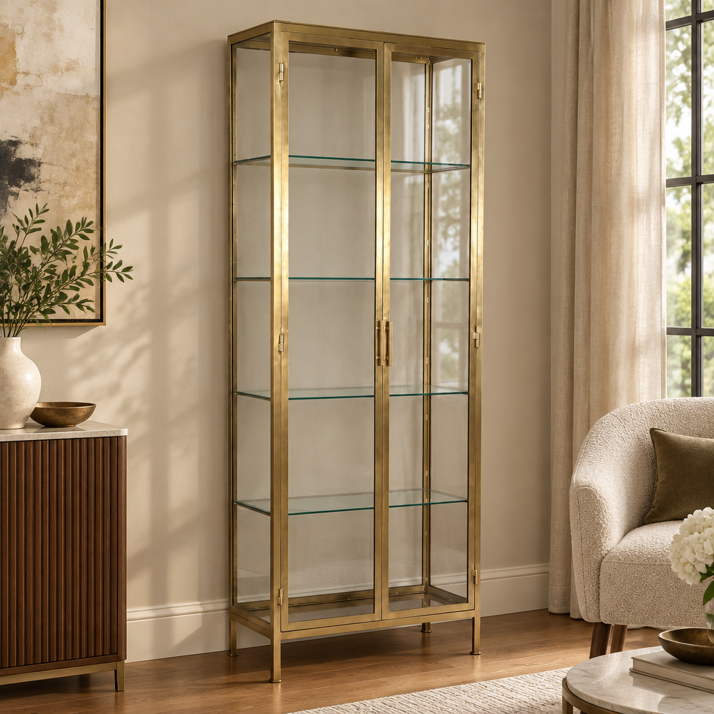 Arnold Cabinet in an AI-styled living room