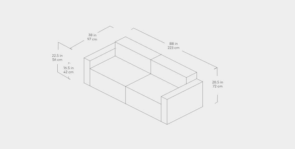 Mix Modular 2-PC Sofa Sofa Gus*     Four Hands, Mid Century Modern Furniture, Old Bones Furniture Company, Old Bones Co, Modern Mid Century, Designer Furniture, https://www.oldbonesco.com/