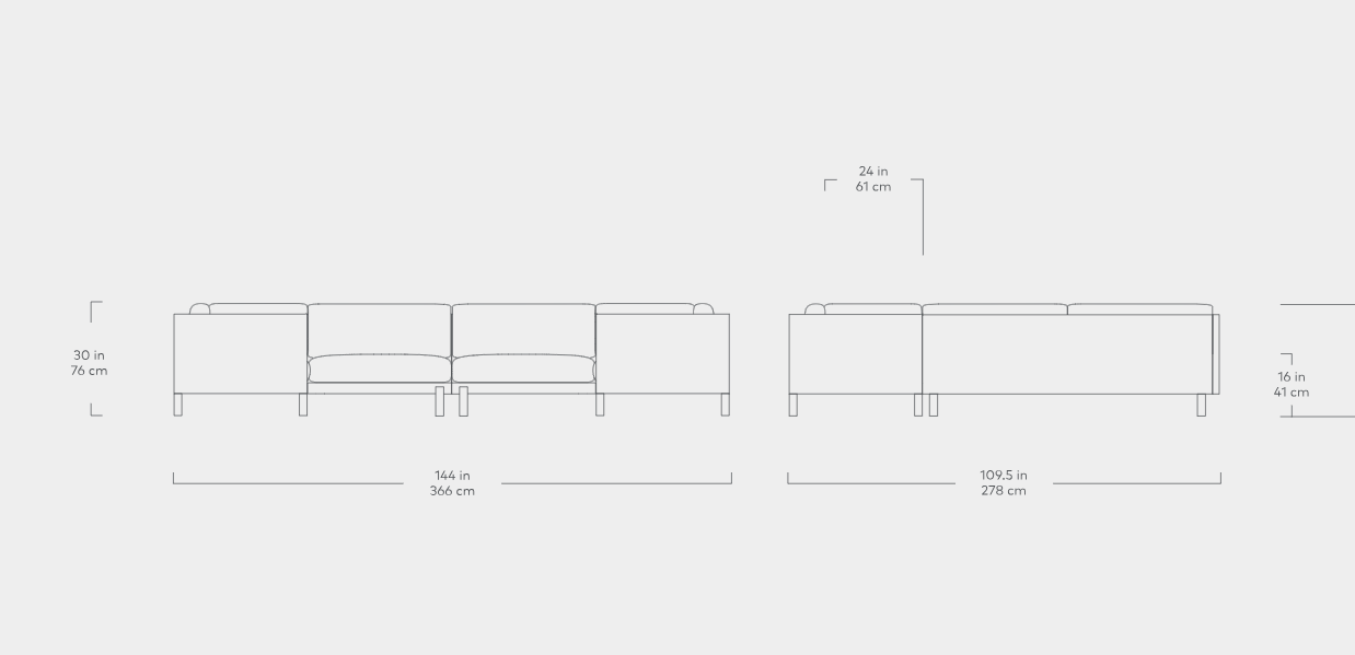 Silverlake U-Shaped Sectional Sectional Gus*     Four Hands, Mid Century Modern Furniture, Old Bones Furniture Company, Old Bones Co, Modern Mid Century, Designer Furniture, https://www.oldbonesco.com/