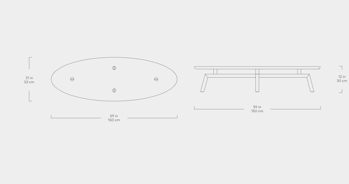 Solana Oval Coffee Table Coffee Table Gus*     Four Hands, Mid Century Modern Furniture, Old Bones Furniture Company, Old Bones Co, Modern Mid Century, Designer Furniture, https://www.oldbonesco.com/