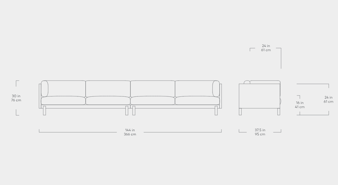 Silverlake XL Sofa Sofa Gus*     Four Hands, Mid Century Modern Furniture, Old Bones Furniture Company, Old Bones Co, Modern Mid Century, Designer Furniture, https://www.oldbonesco.com/