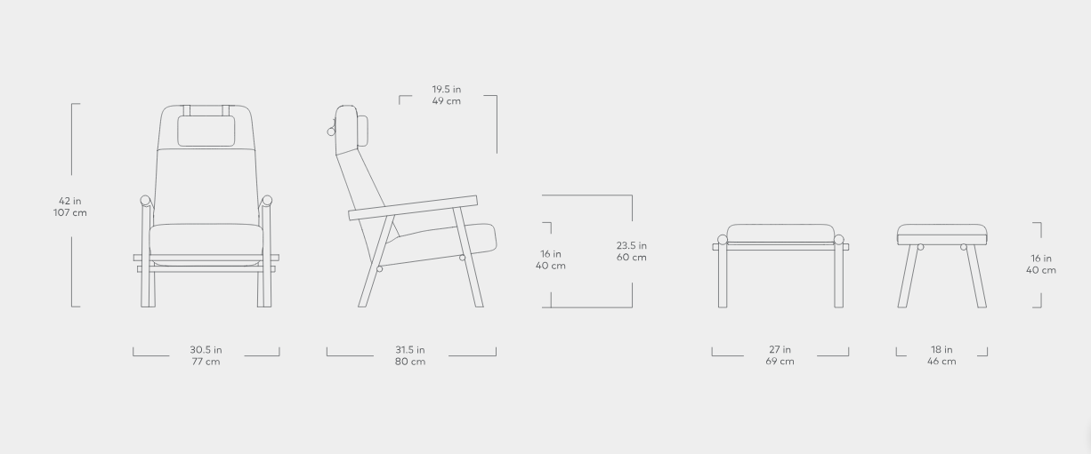 Labrador Chair & Ottoman Chair Gus*     Four Hands, Mid Century Modern Furniture, Old Bones Furniture Company, Old Bones Co, Modern Mid Century, Designer Furniture, https://www.oldbonesco.com/
