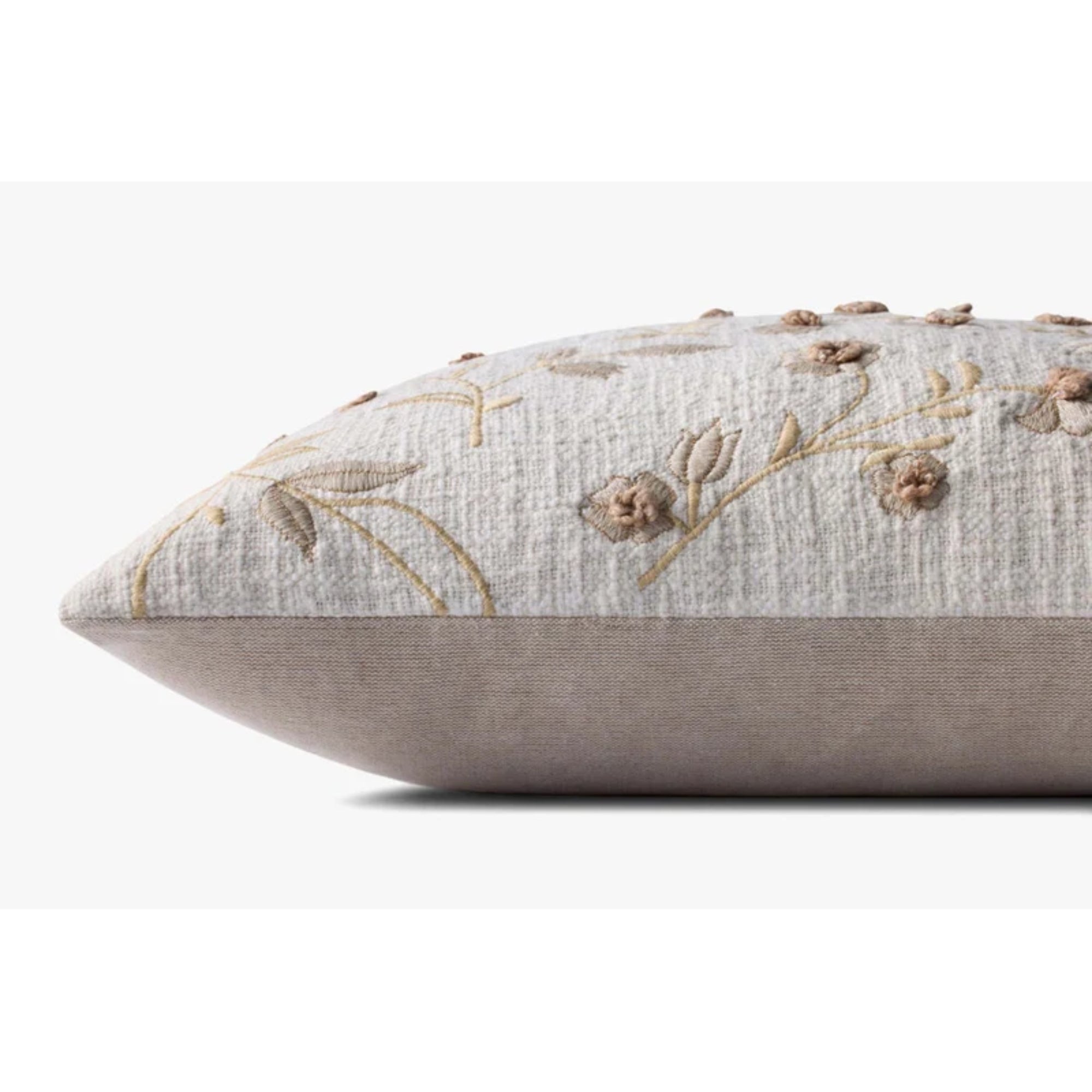 Loloi PLL0140 Natural 18'' x 18'' Cover with Down Pillow