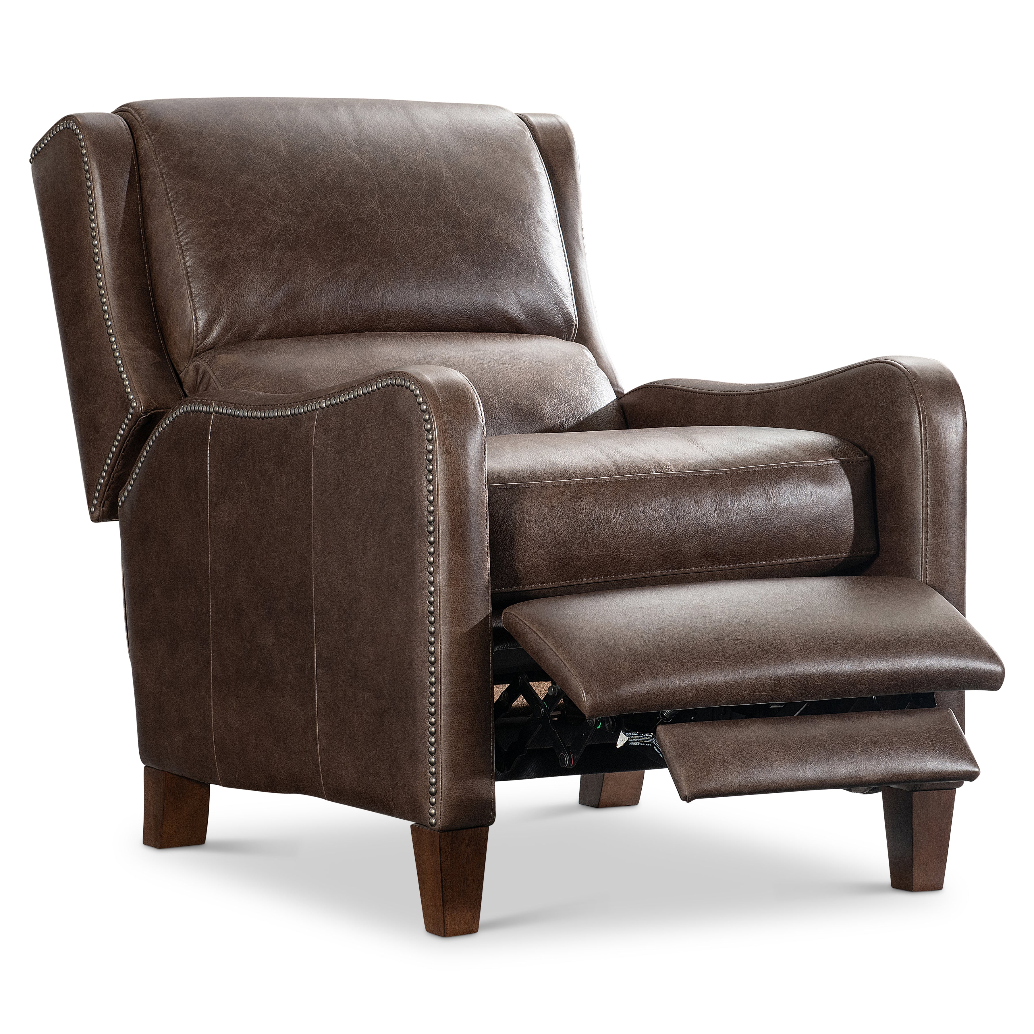 Landon Brown Leather Recliner by Bernhardt