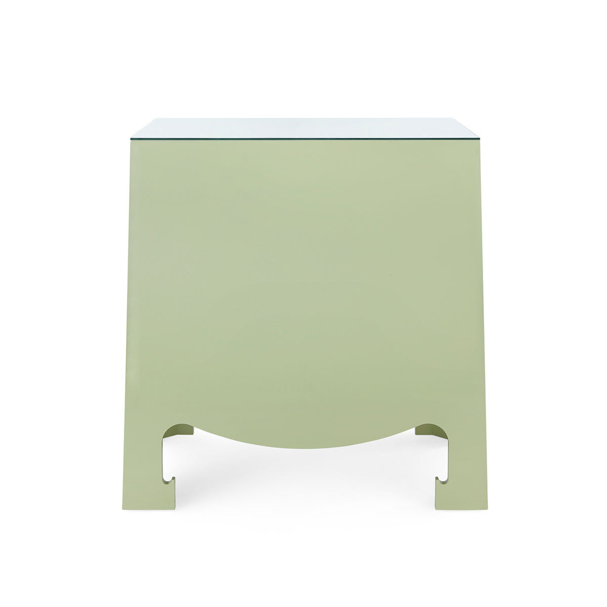 Jacqui 3-Drawer Side Table with Glass Top