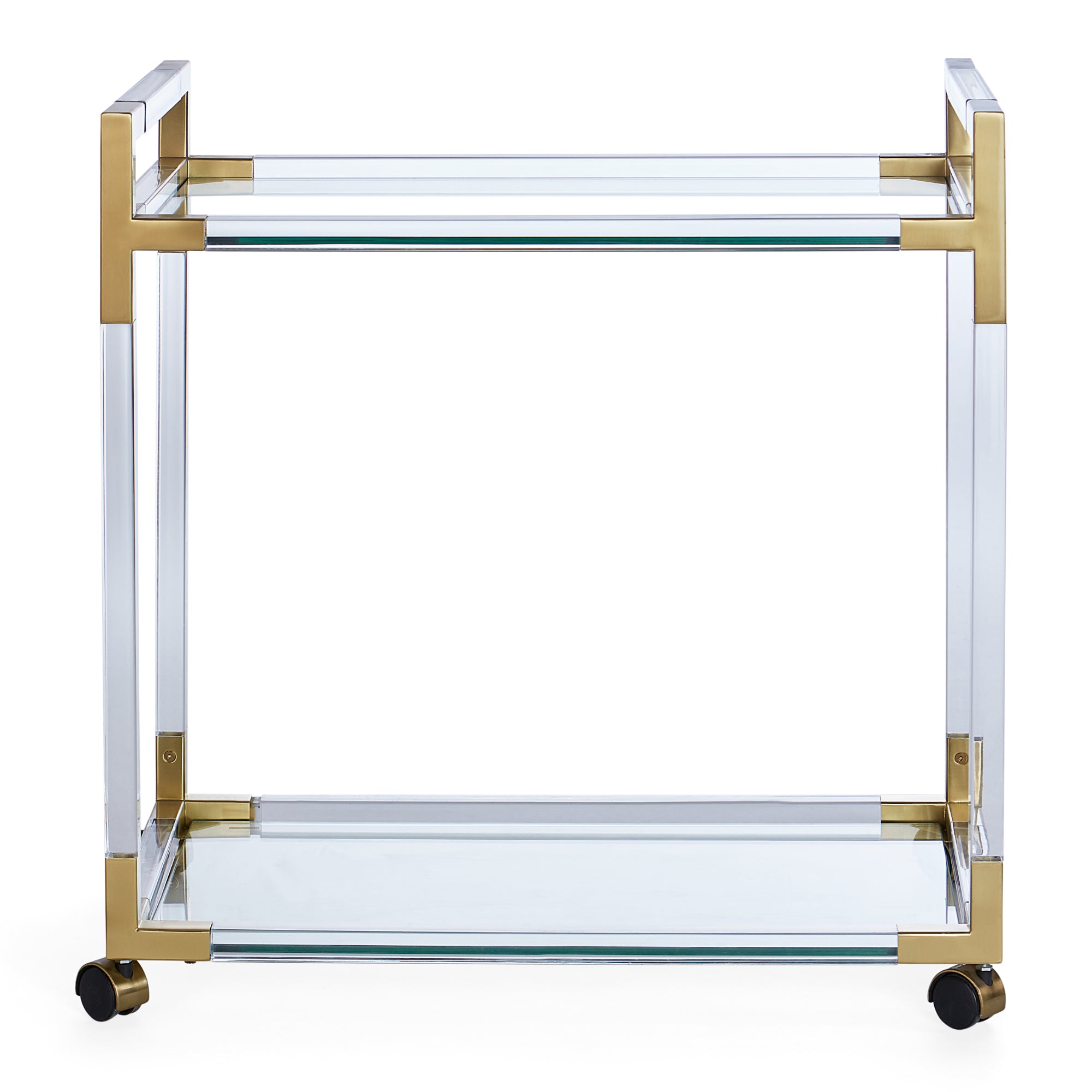 Jacques Bar Cart - Brass/Acrylic