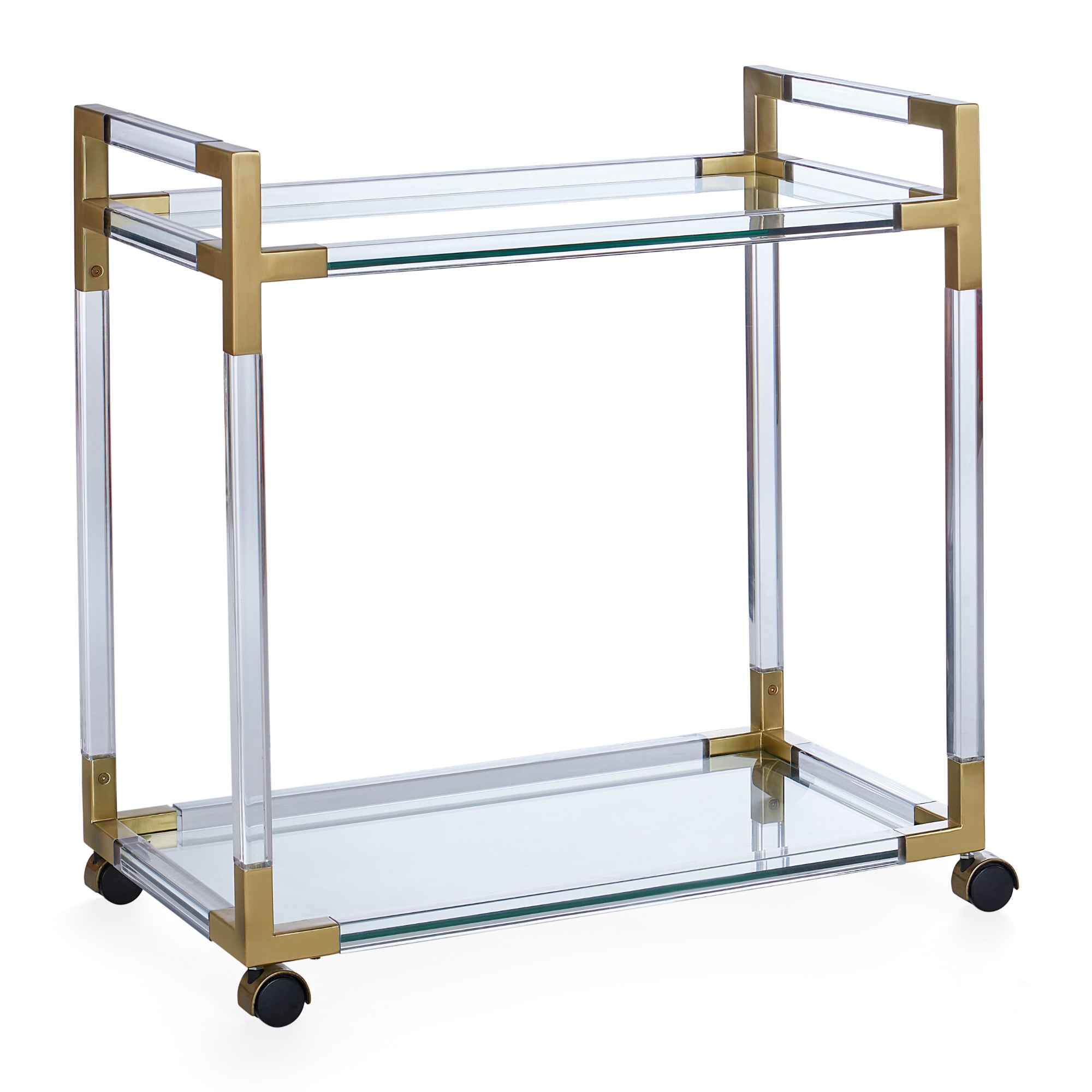 Jacques Bar Cart - Brass/Acrylic
