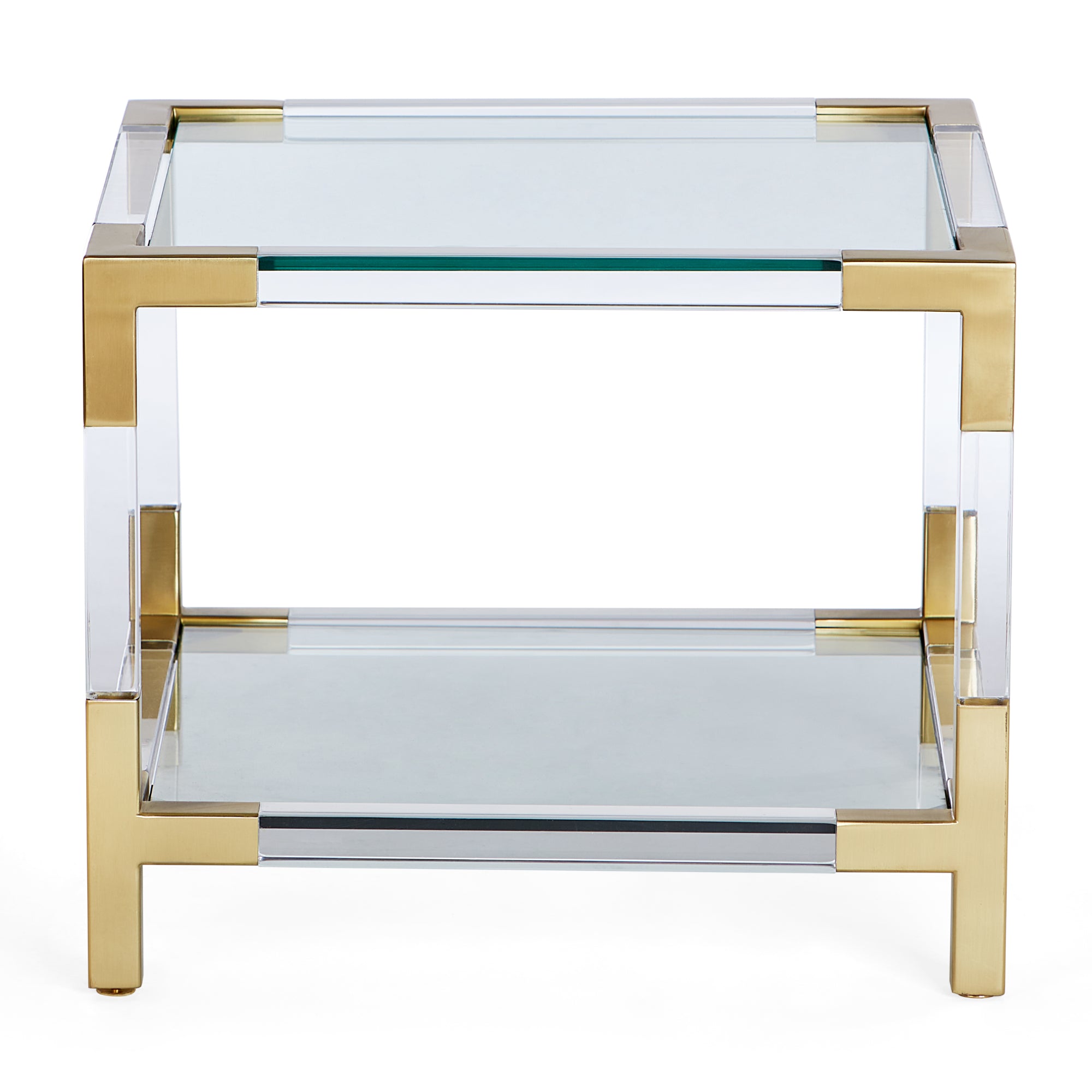 Jacques 2 Tier Table - Brass