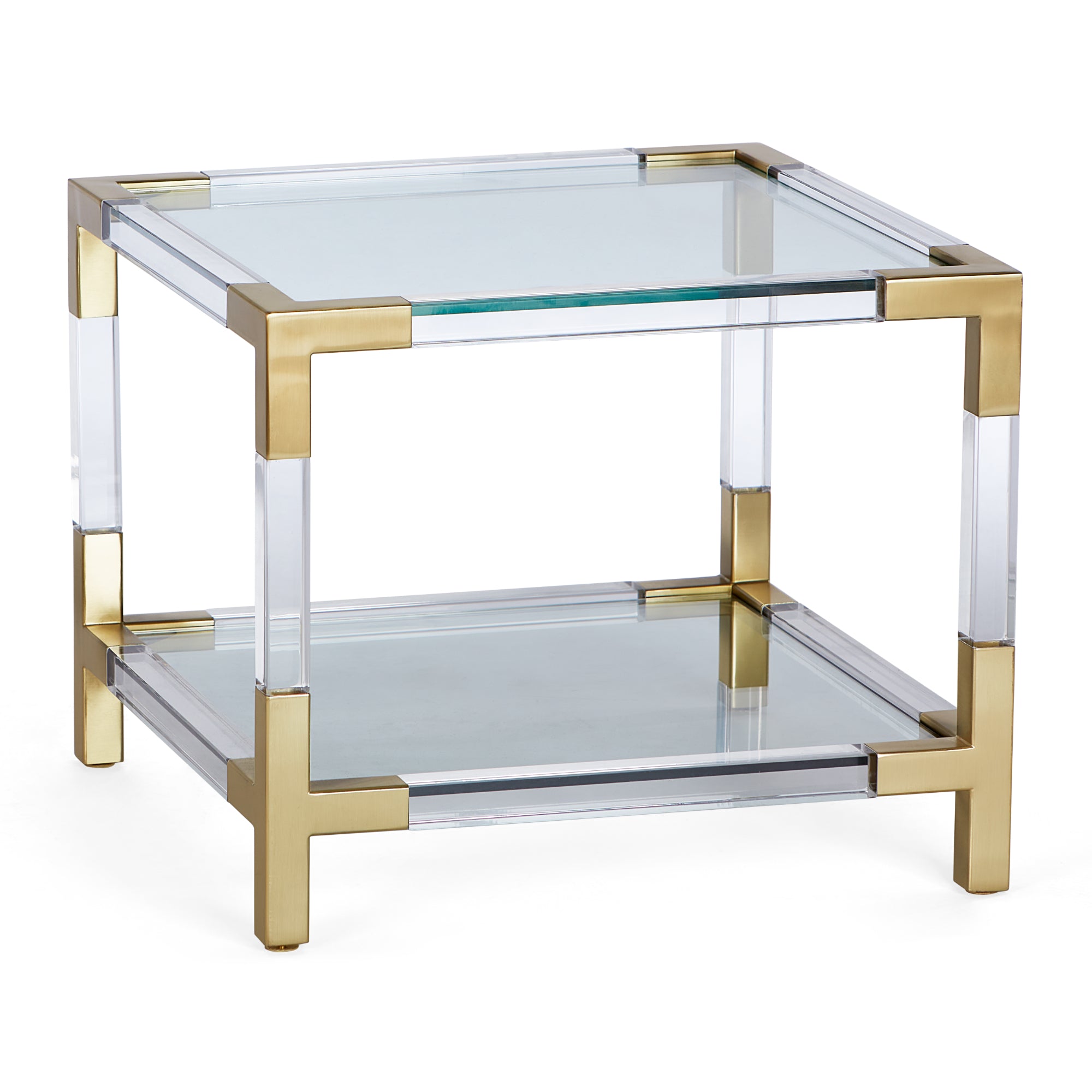 Jacques 2 Tier Table - Brass