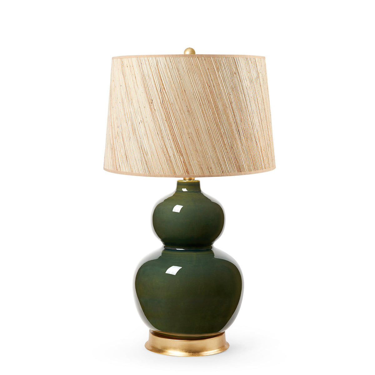 Jade Lamp with Shade 17-inch Papyrus with Gold