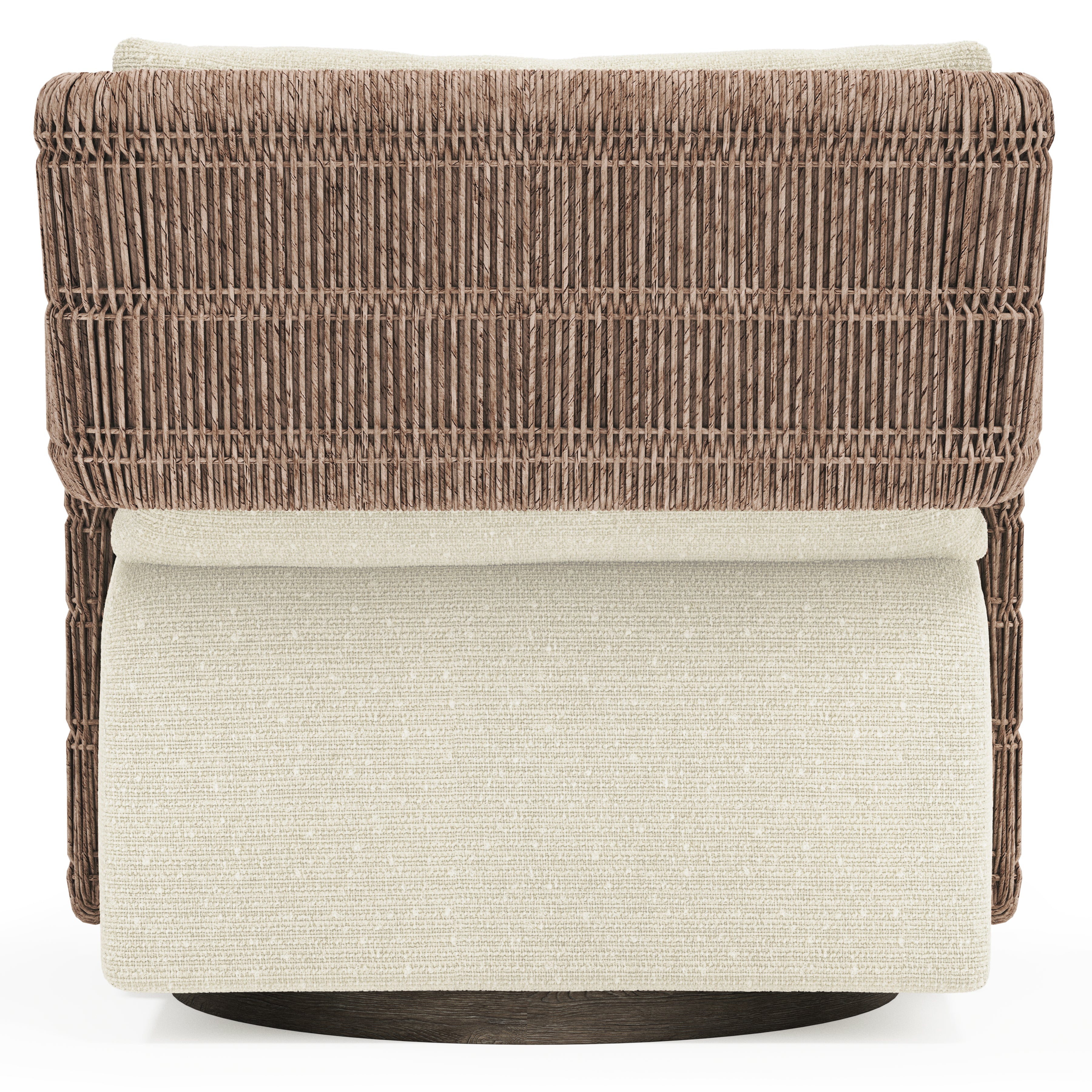 Maldives Cream Outdoor Swivel Chair by Bernhardt