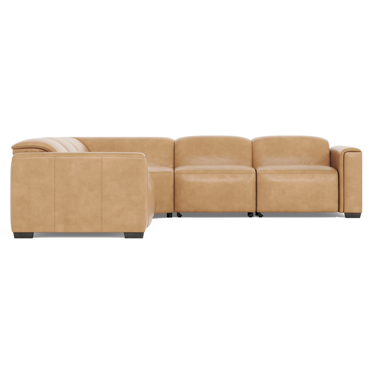Billings Leather 5-Piece Power Motion Sectional by Bernhardt
