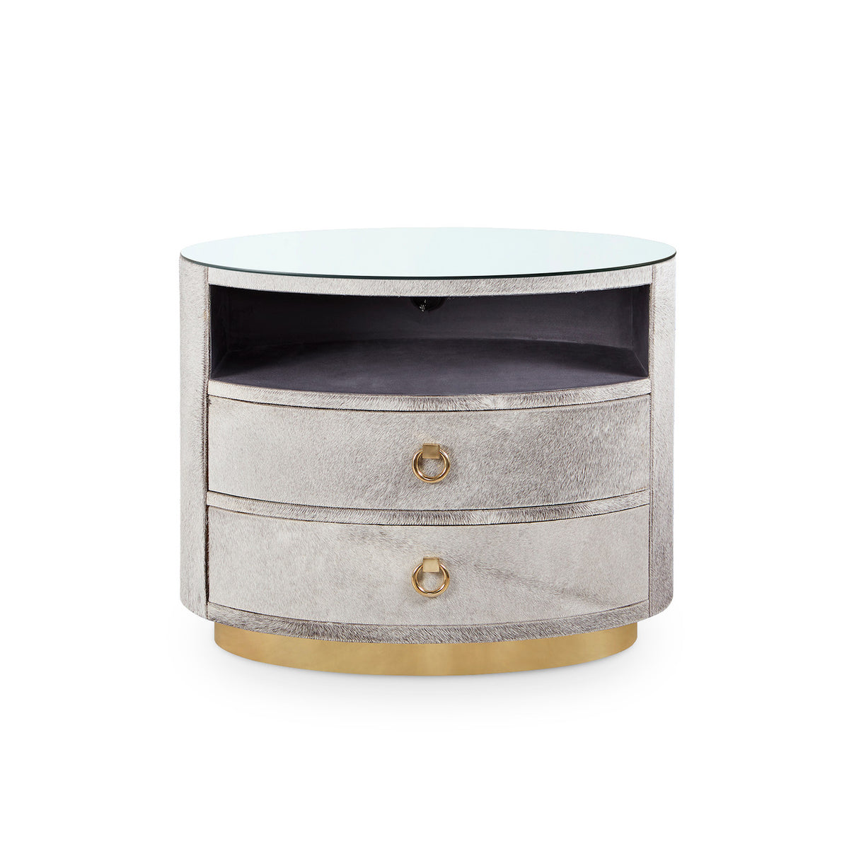Julius 2-Drawer Side Table - Gray