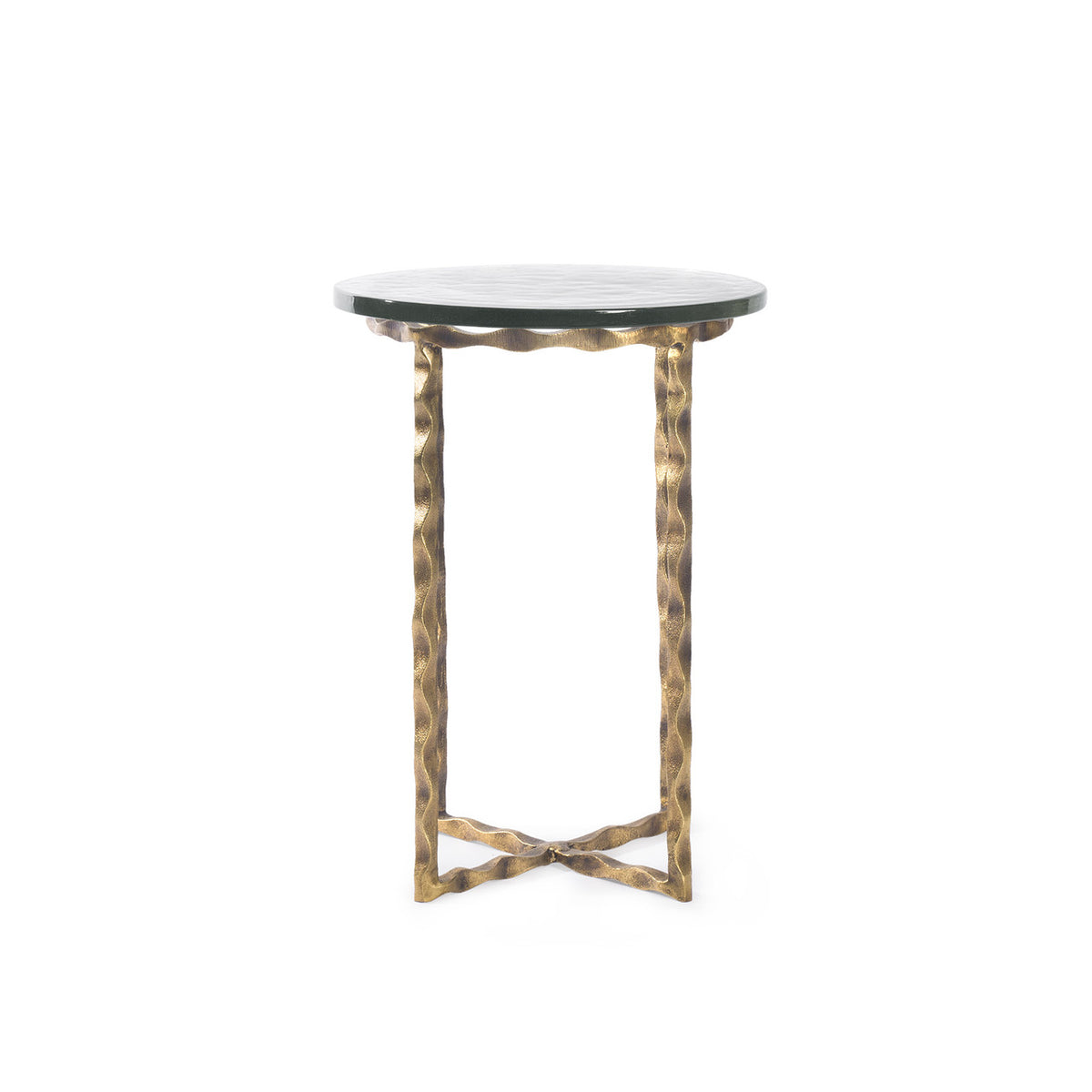Kyra Accent Table - Antique Brass