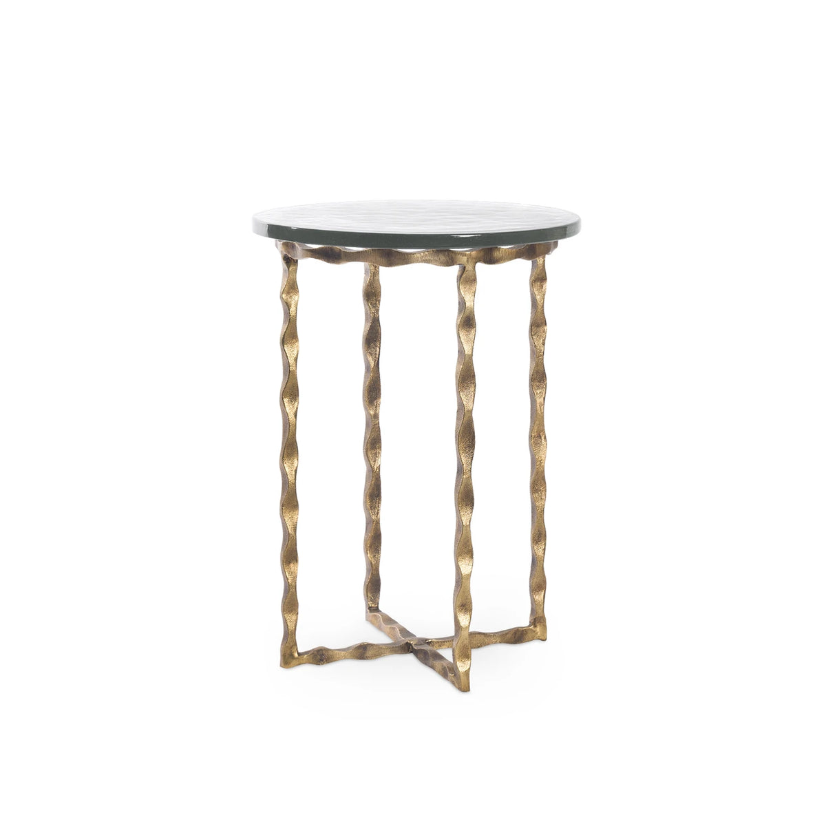 Kyra Accent Table - Antique Brass