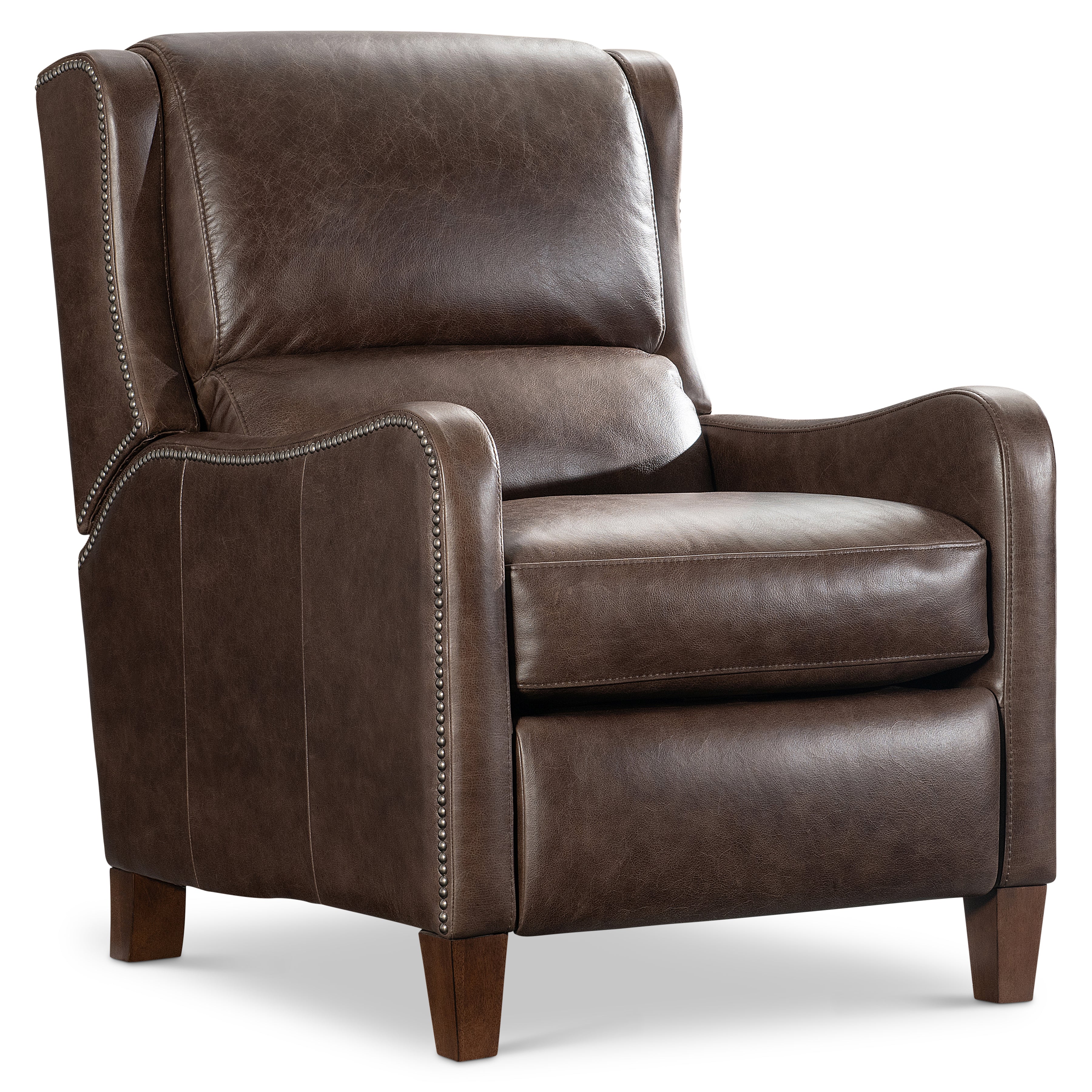 Landon Brown Leather Recliner by Bernhardt