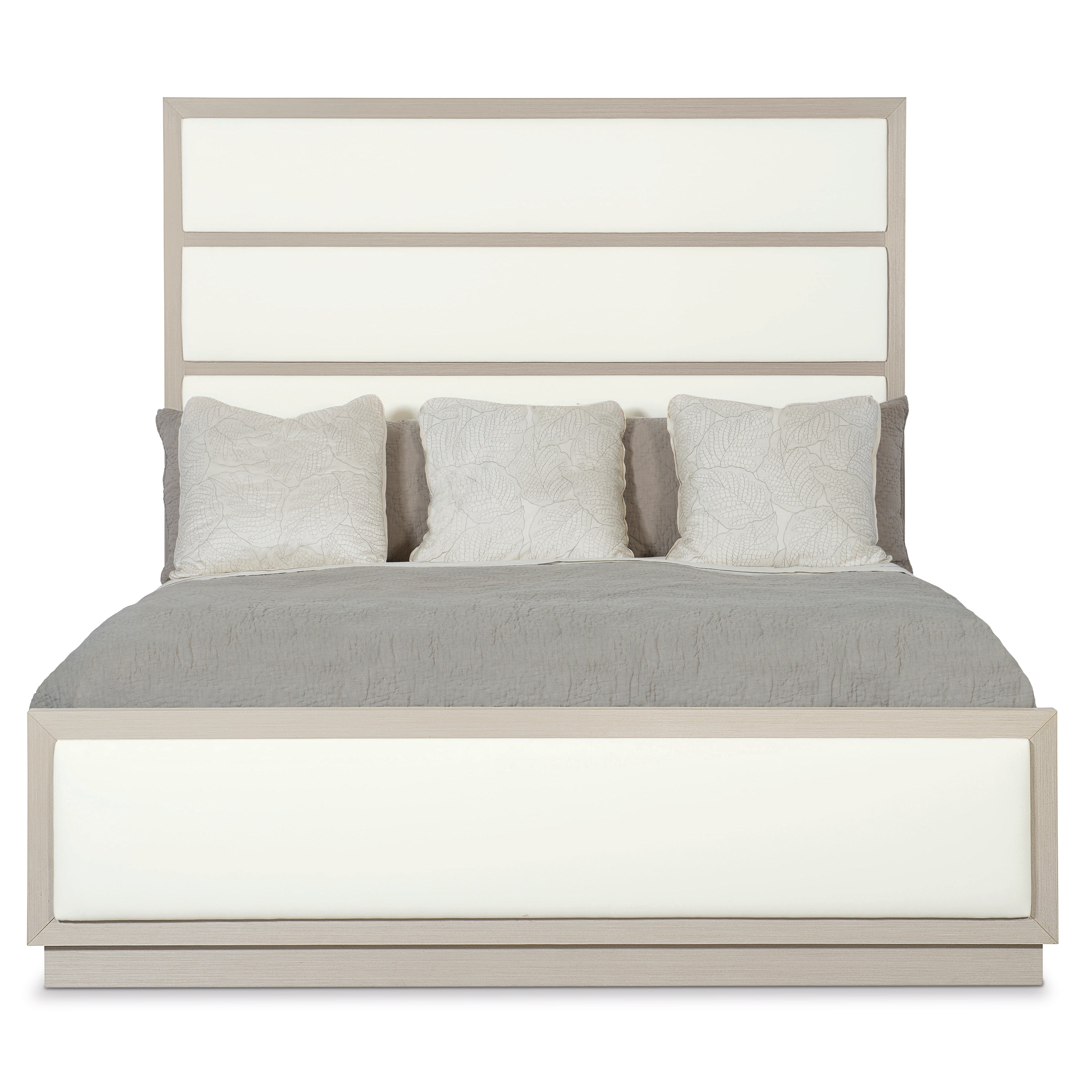 Axiom Panel Bed with Inset Upholstered Panels by Bernhardt