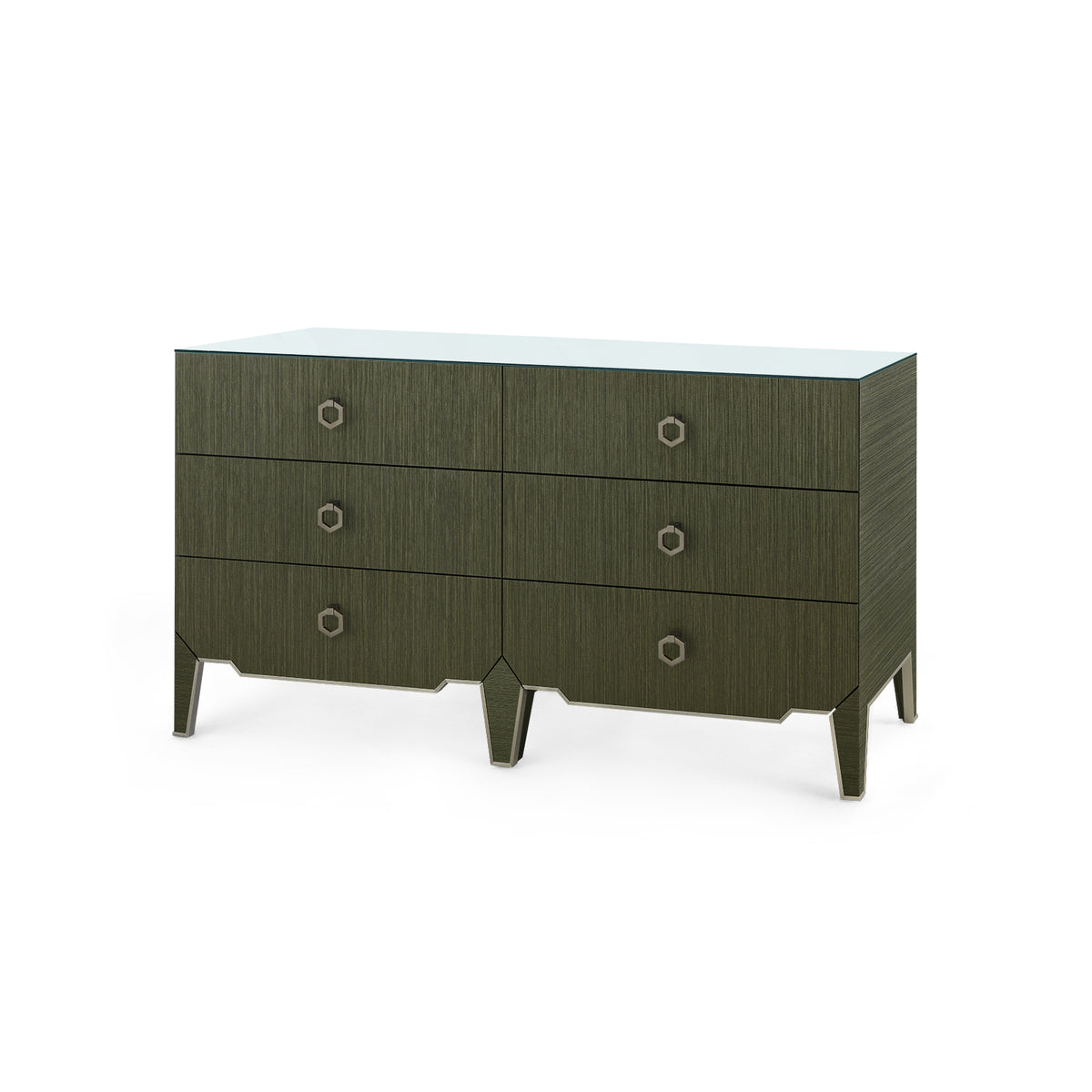 Madeline Extra Large 6-Drawer with Glass Top