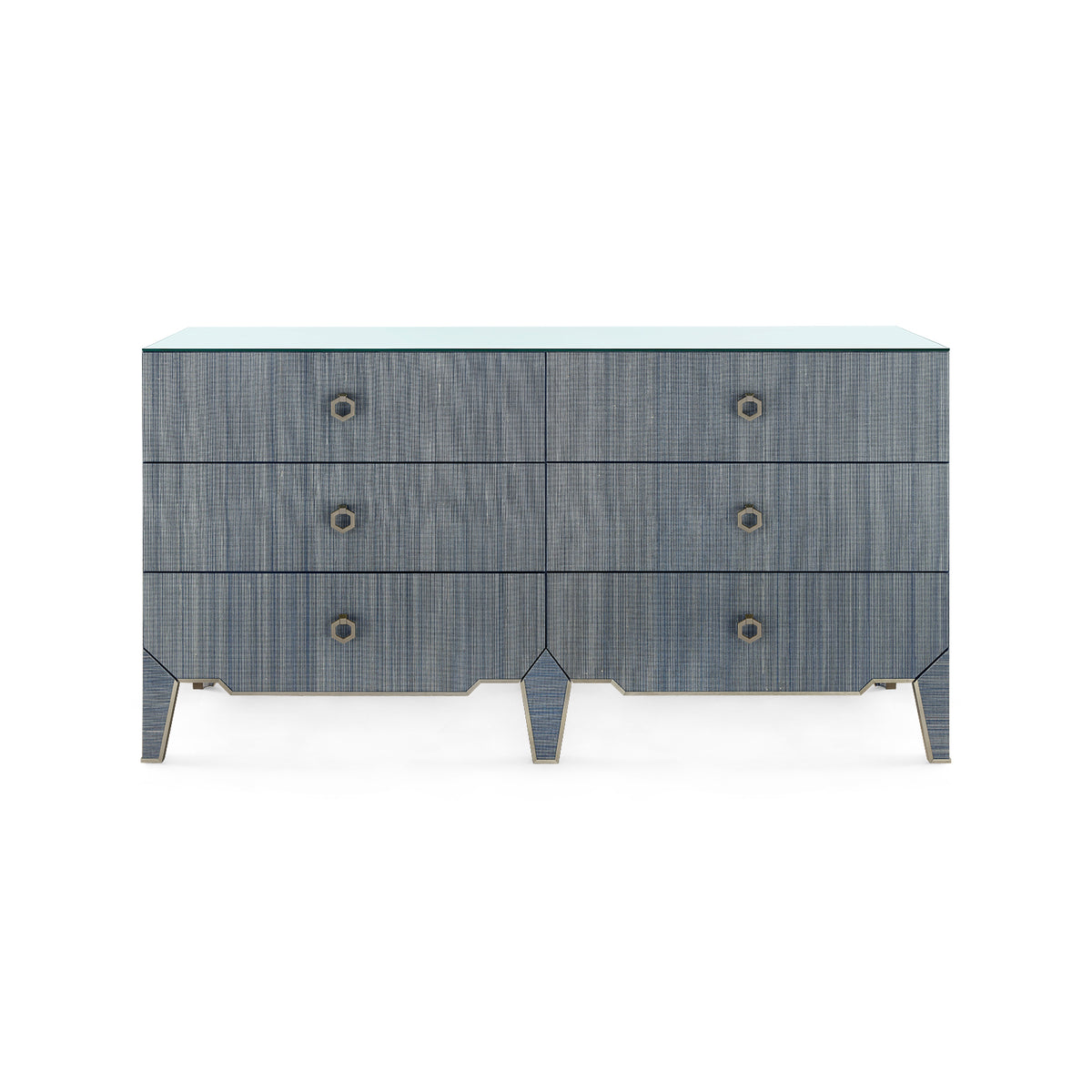 Madeline Extra Large 6-Drawer with Glass Top