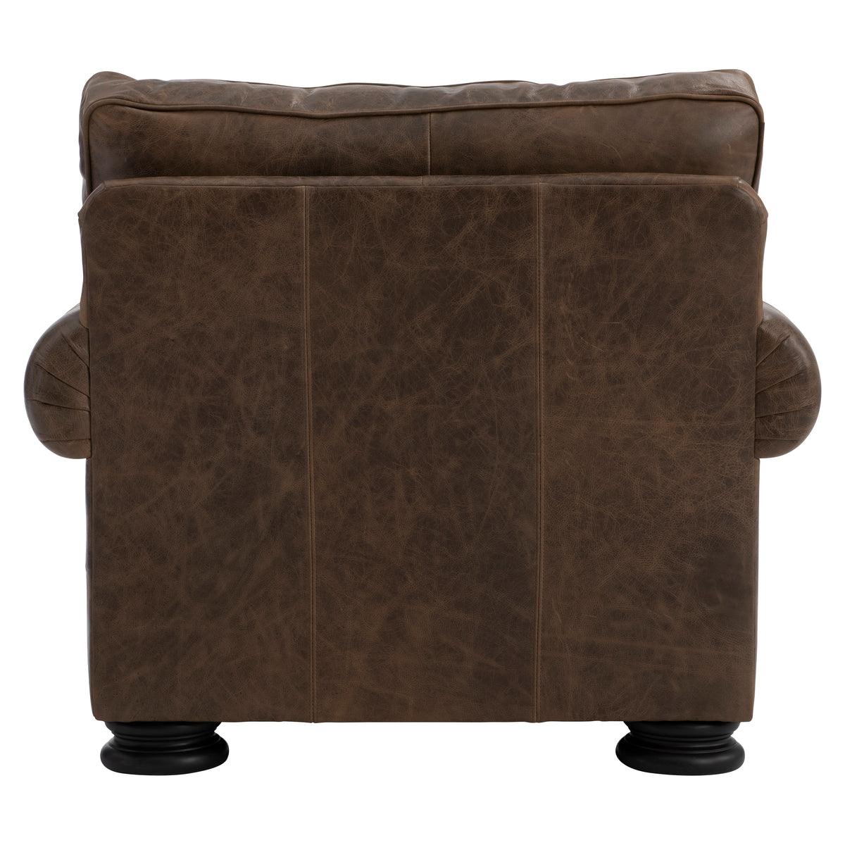 Foster Mocha Leather Chair by Bernhardt