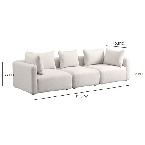 Hangover 112.5" Textured Fabric Sofa