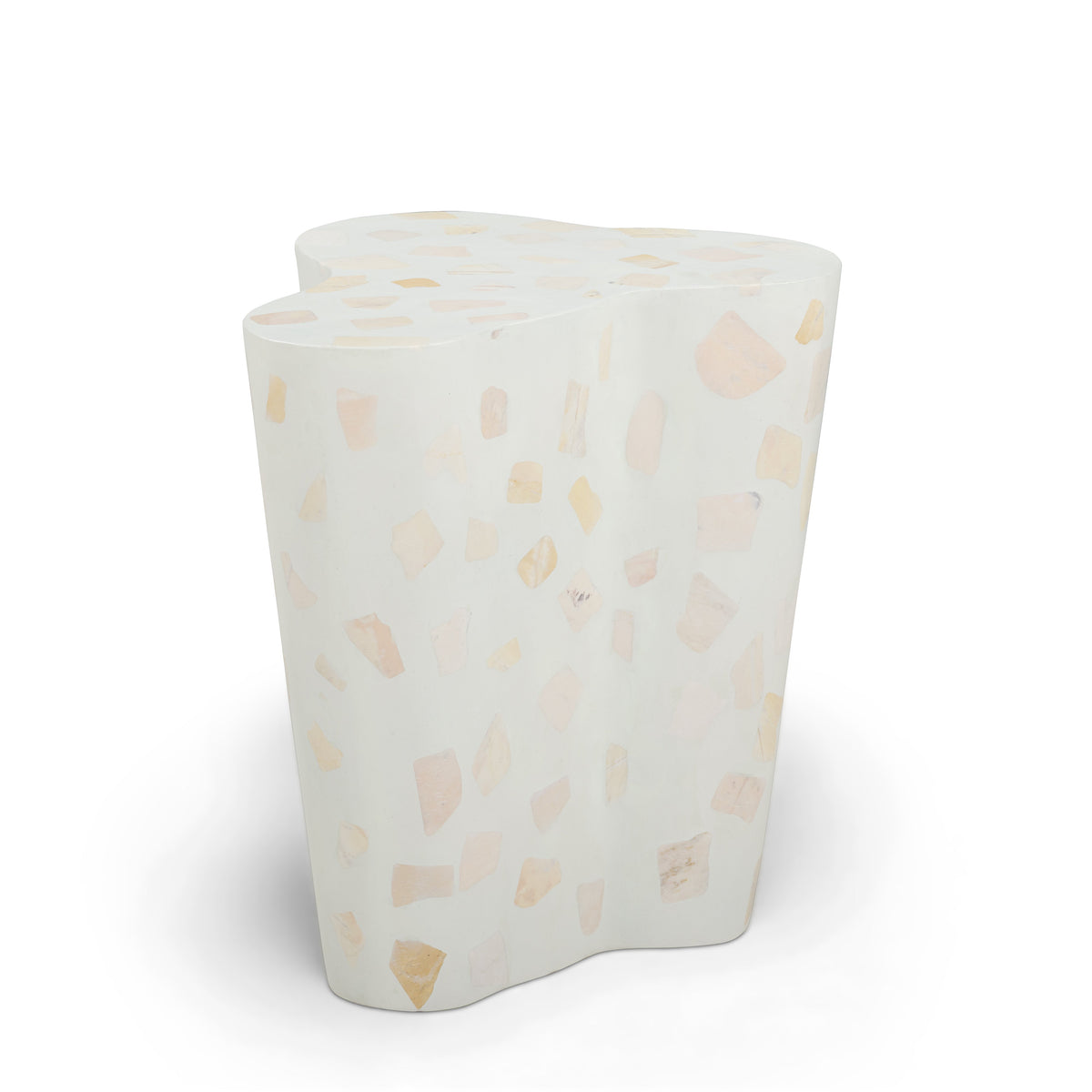 Slab Faux Terrazzo Side Table