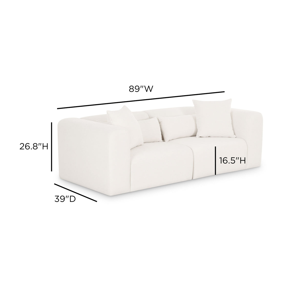 Tarra 86" Modular Loveseat