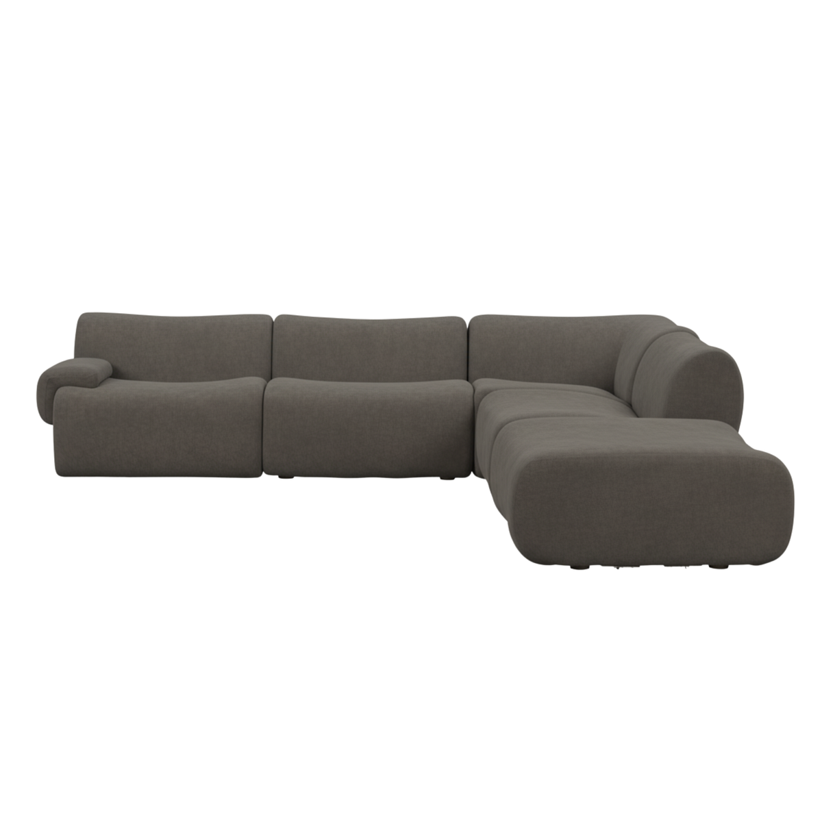 Zenith 5-Piece Contract-Grade Upcycled Fabric Modular Sectional