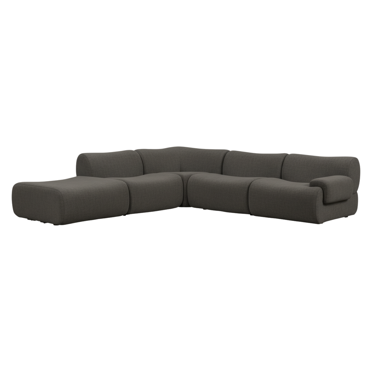 Zenith 5-Piece Contract-Grade Upcycled Fabric Modular Sectional