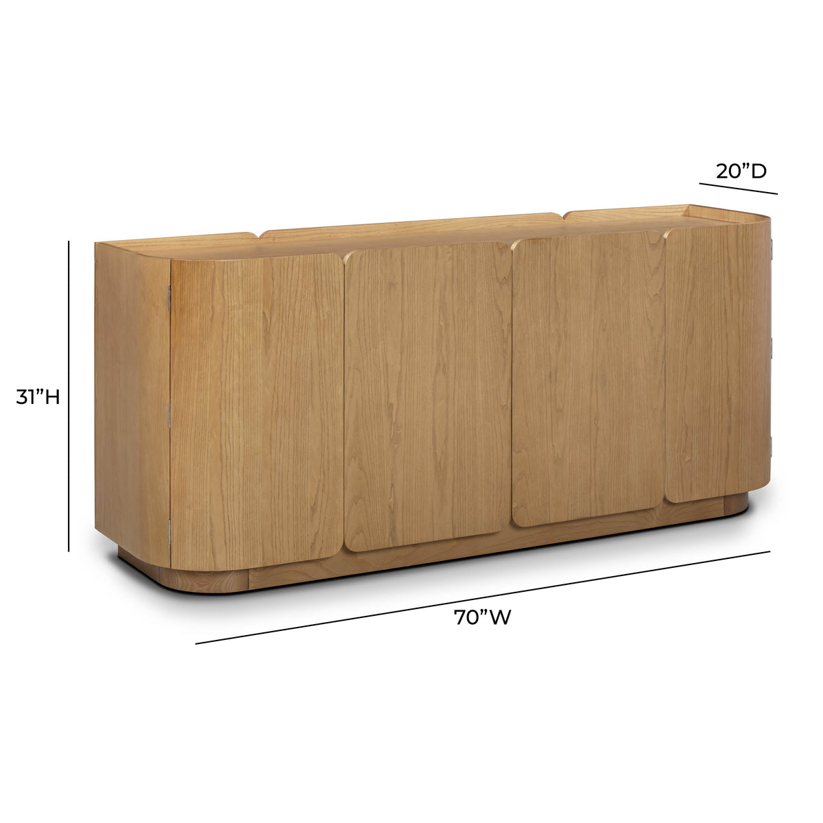 Moora Natural Ash 4-Door Sideboard
