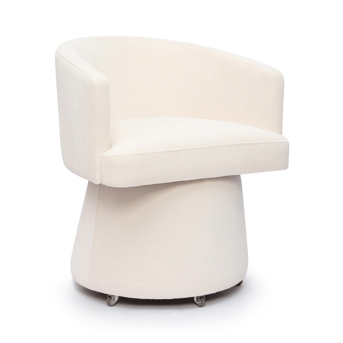 Kristen Upcycled Contract-Grade Chenille Rolling Desk Chair