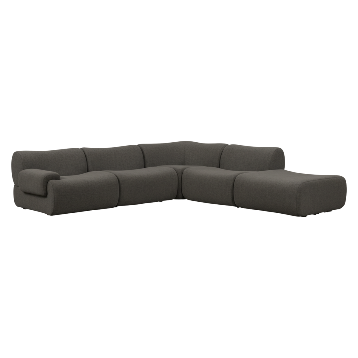 Zenith 5-Piece Contract-Grade Upcycled Fabric Modular Sectional
