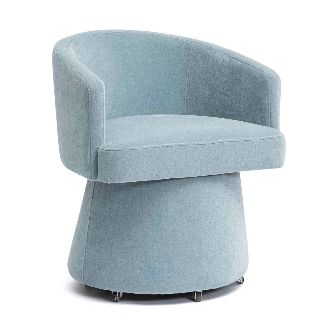 Kristen Upcycled Contract-Grade Chenille Rolling Desk Chair