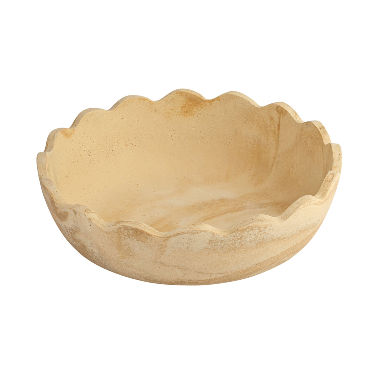 Holly Scalloped Resin Salad Bowl
