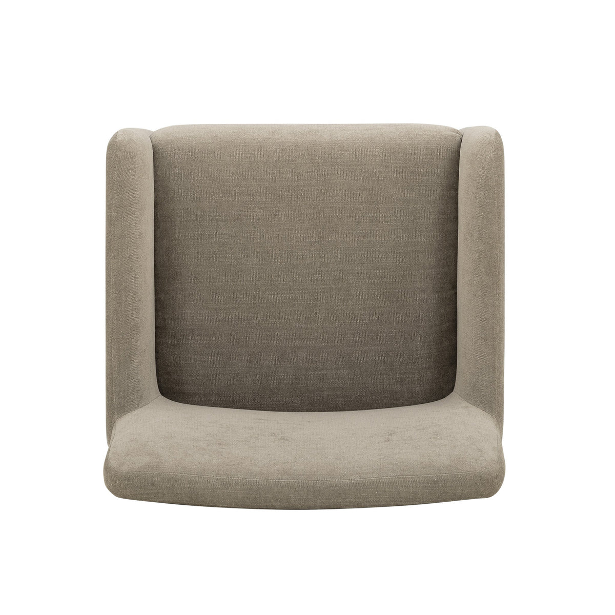 Crawley Performance Linen Chenille Dining Chair by TOV Furniture — mink chair, high-angle front view