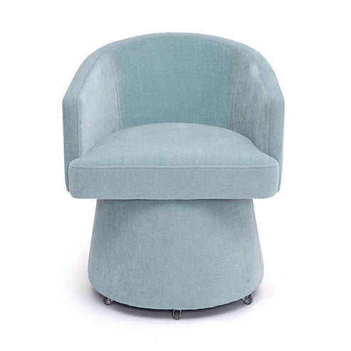 Kristen Upcycled Contract-Grade Chenille Rolling Desk Chair