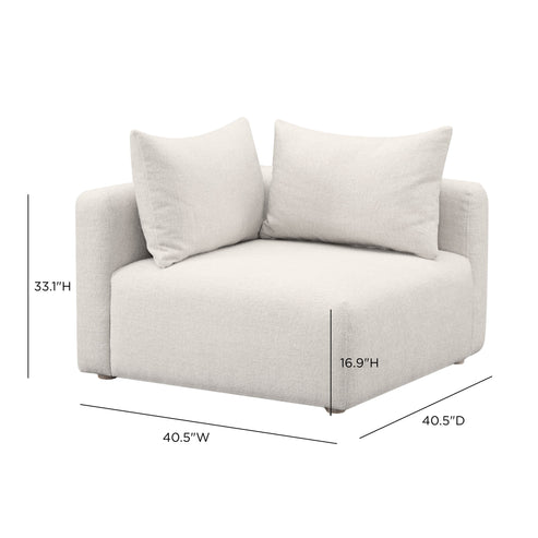 Hangover Contract-Grade Textured Fabric Modular Corner Chair