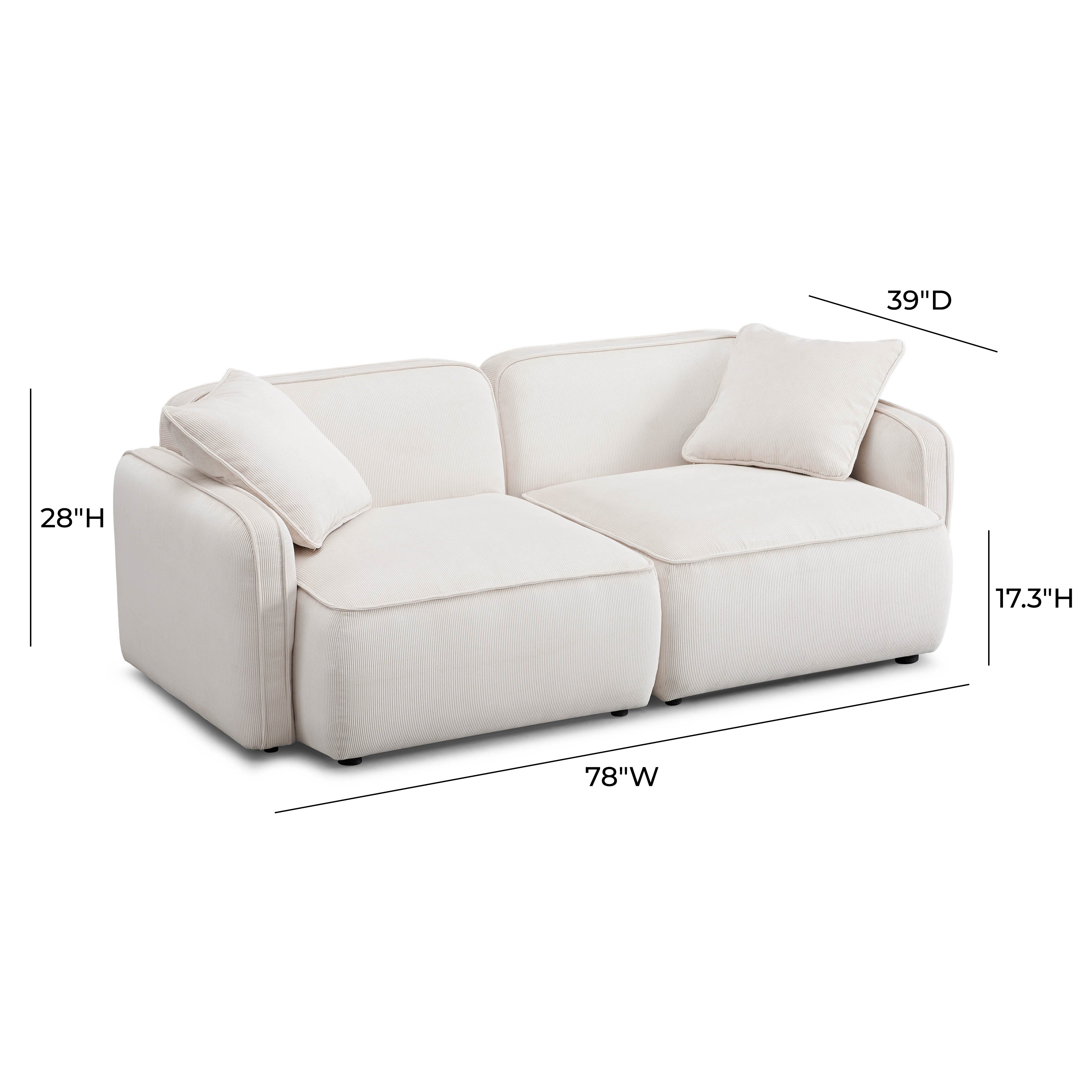 Travie 78" Modular Loveseat