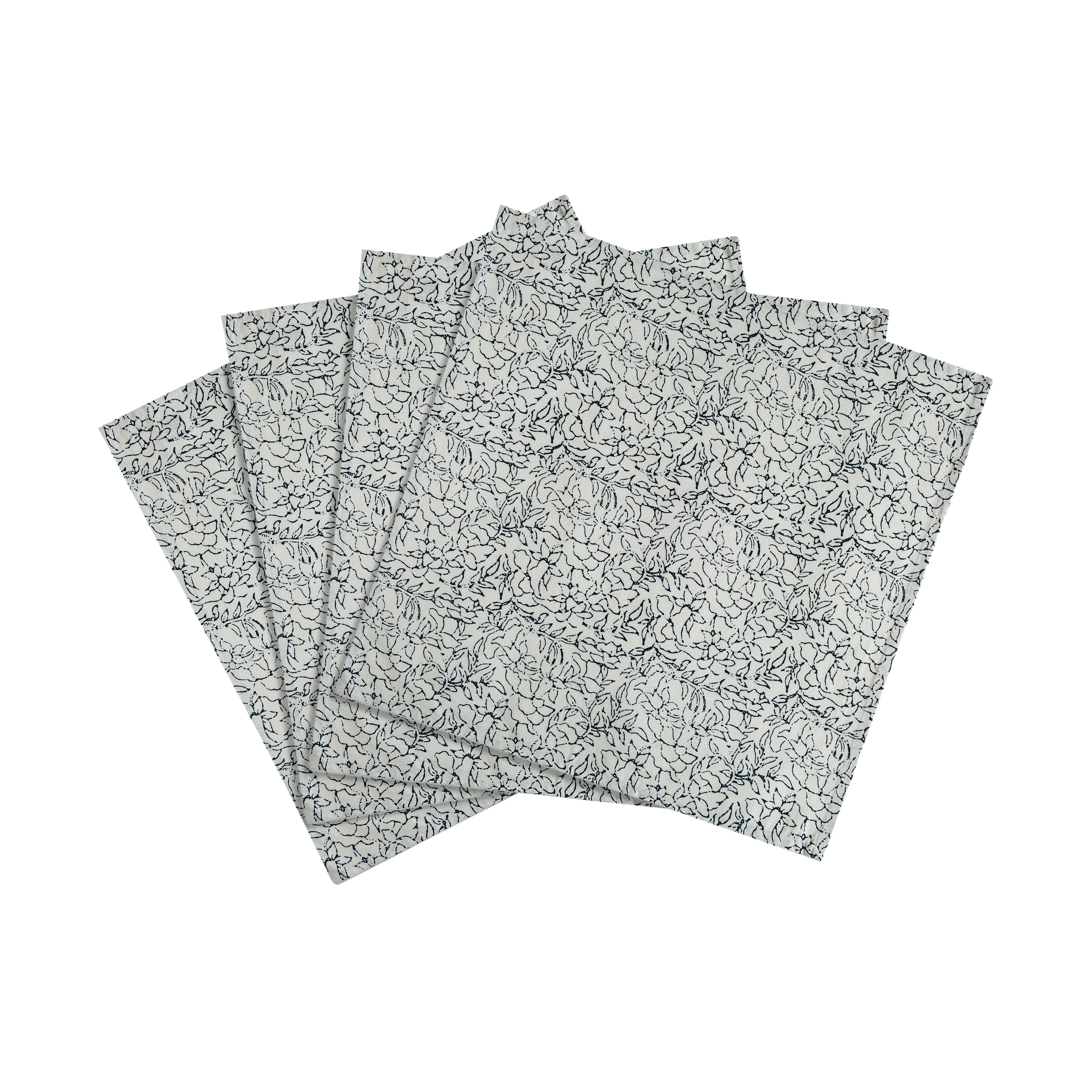Crissy Cotton Canvas Printed Napkins - Set of 4