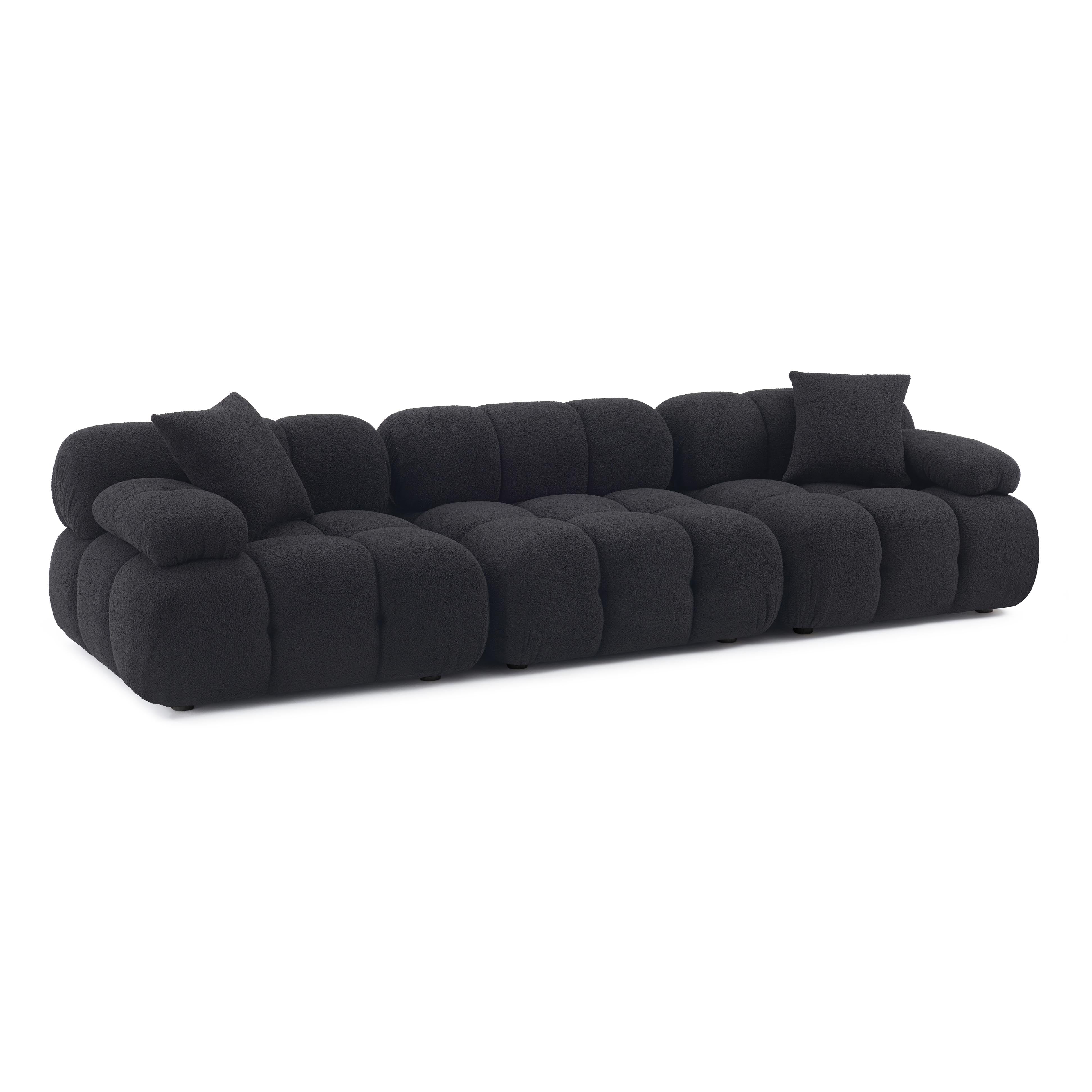 Calliope 118" Performance Vegan Shearling Modular Sofa