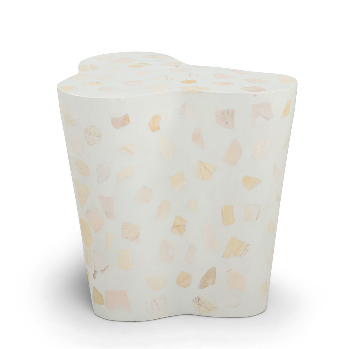 Slab Faux Terrazzo Side Table