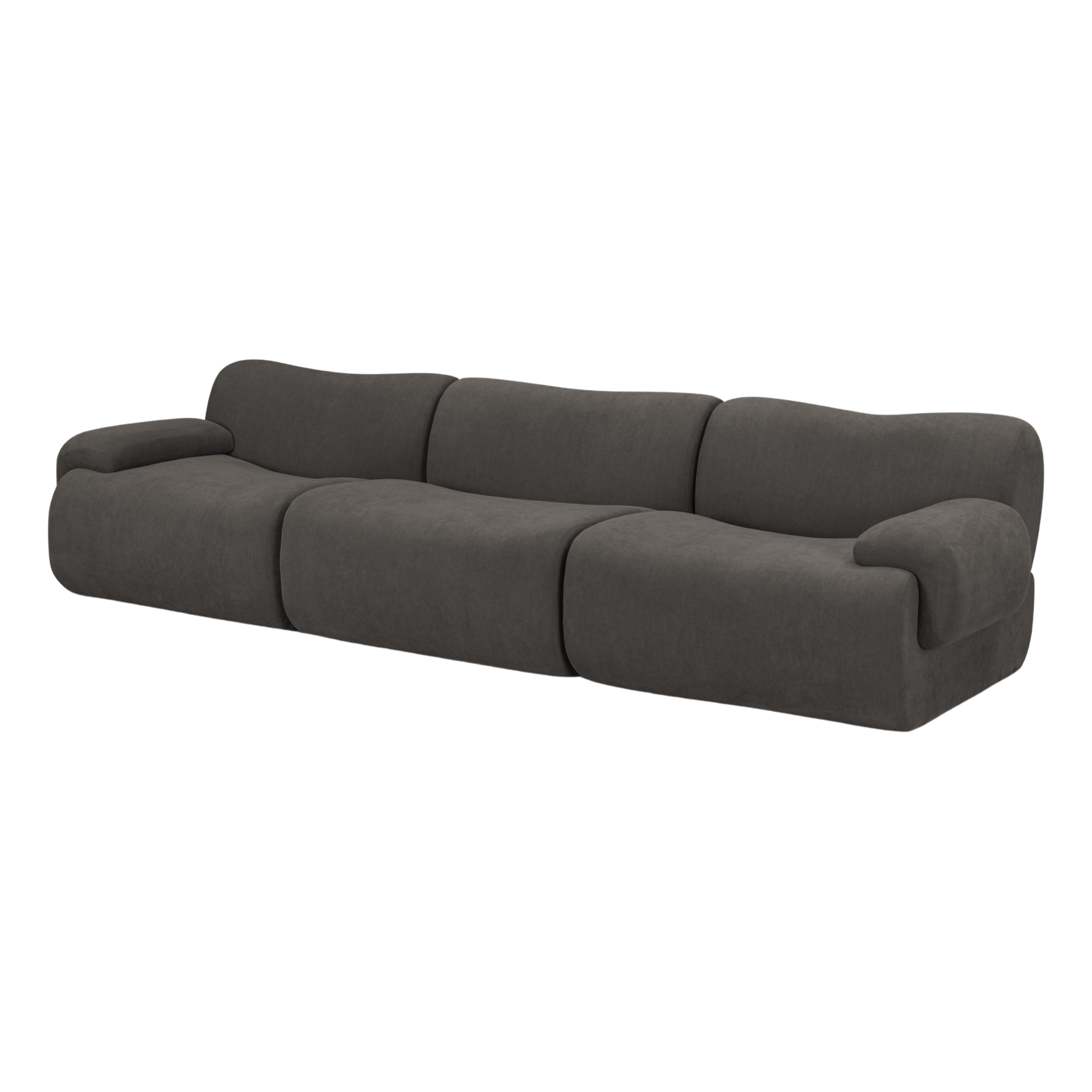 Zenith 116.5" Contract-Grade Upcycled Fabric Modular Sofa