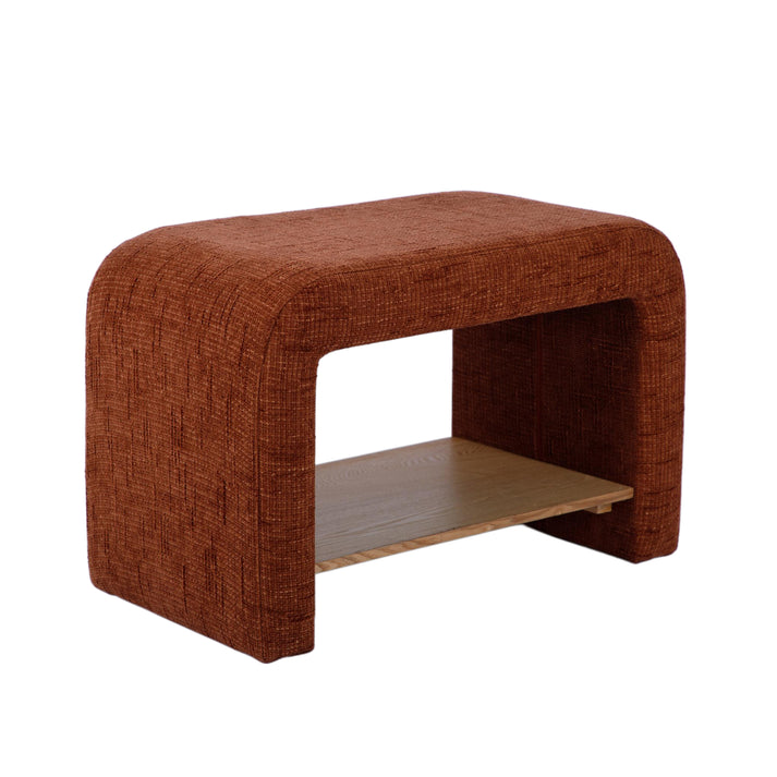 Alvie Railroad Chenille Storage Side Table
