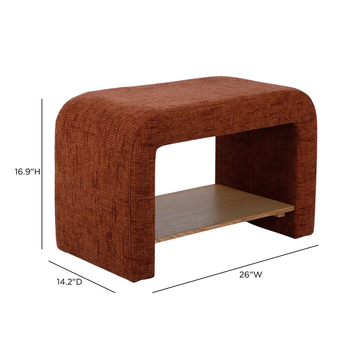 Alvie Railroad Chenille Storage Side Table
