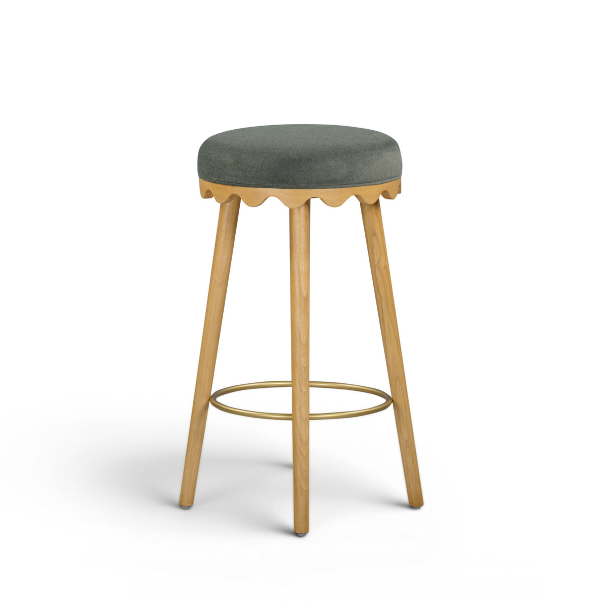 Oodle Performance Vegan Mohair Bar and Counter Stool