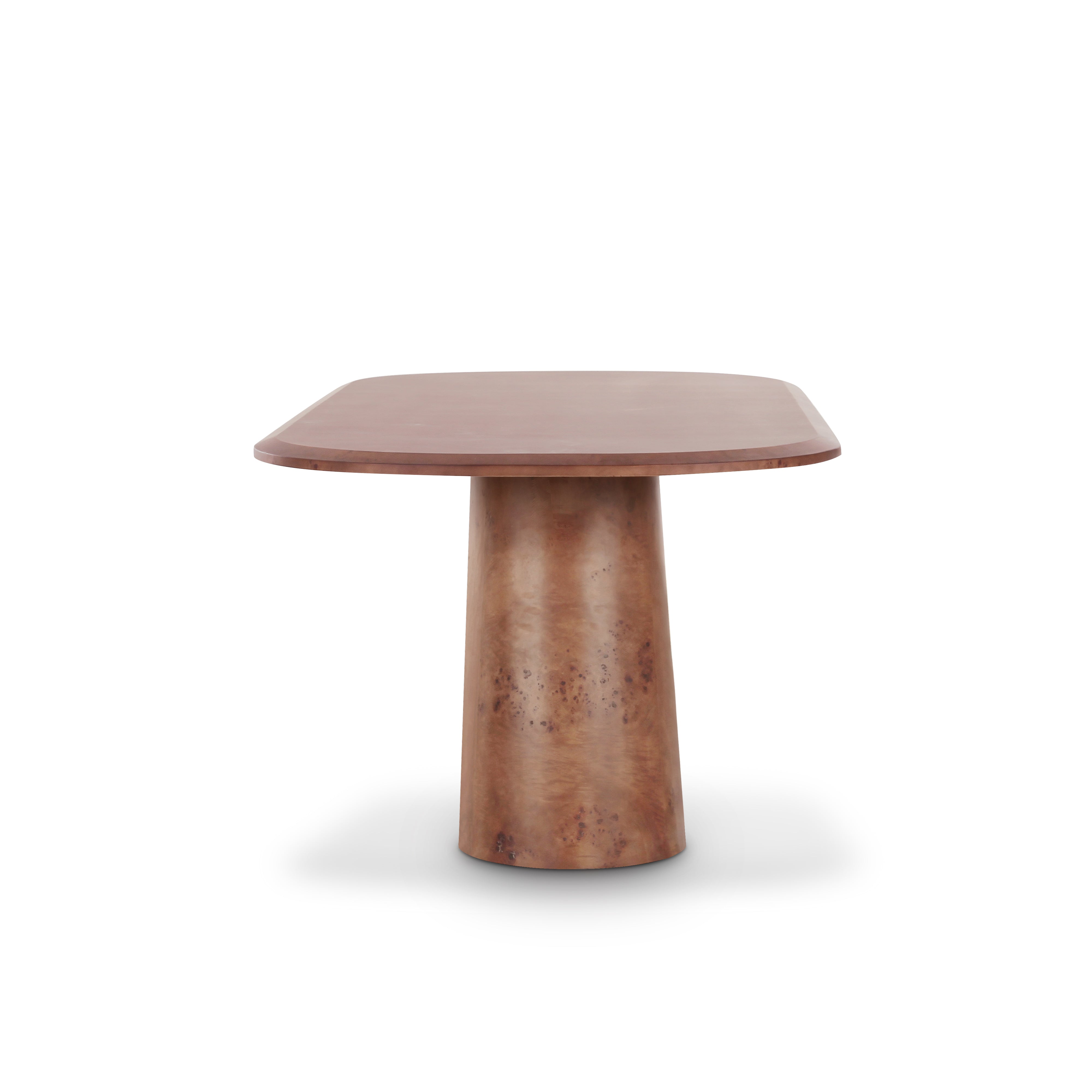 Gladyss 87" Burl Oval Dining Table