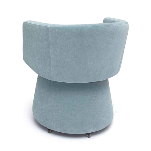 Kristen Upcycled Contract-Grade Chenille Rolling Desk Chair