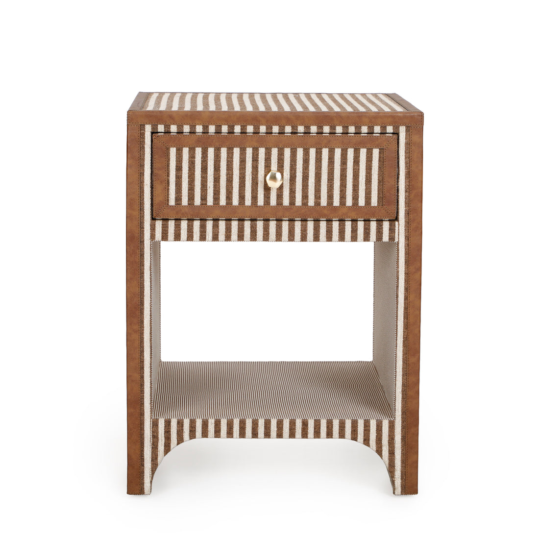 Kora 18" Cotton Jute 1-Drawer Contract-Grade Nightstand